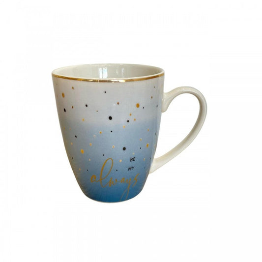 CHOPE - MUG CÉRAMIQUE COLORÉ ET DECORÉ EN DORÉ -350ML-