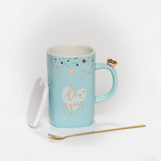 CHOPE - MUG CÉRAMIQUE LOVE YOU AVEC COUVERCLE -400ML-