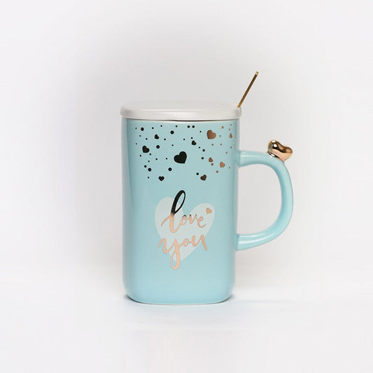 CHOPE - MUG CÉRAMIQUE LOVE YOU AVEC COUVERCLE -400ML-