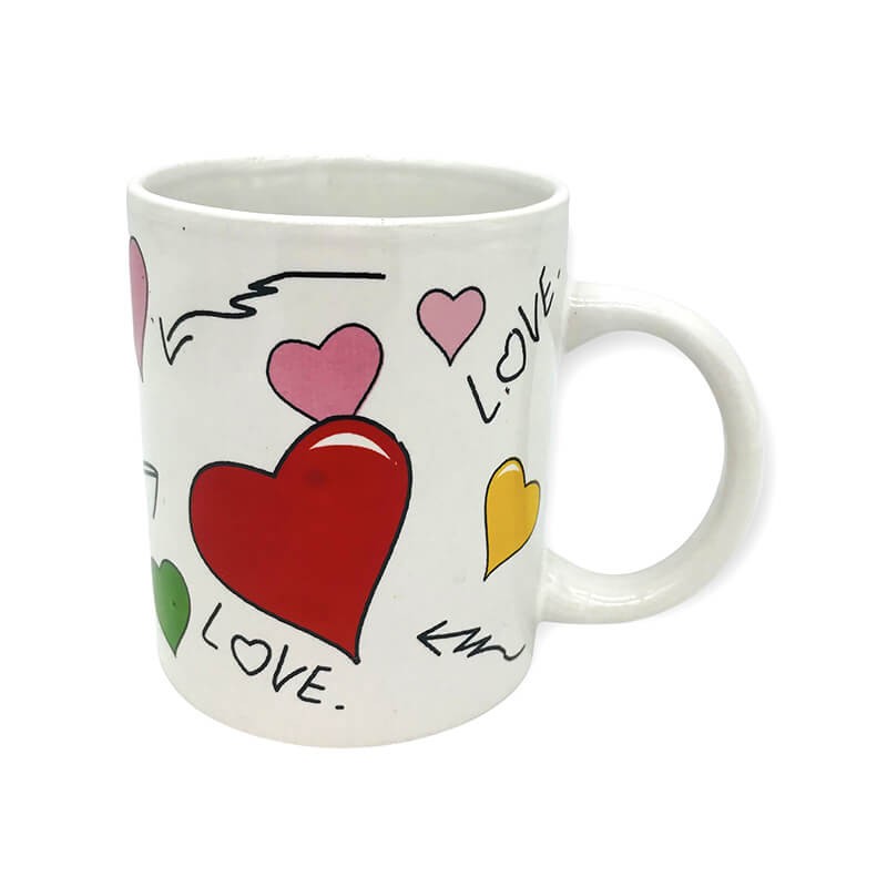 CHOPE - MUG CÉRAMIQUE MOTIF CŒUR ET LOVE –330ML-