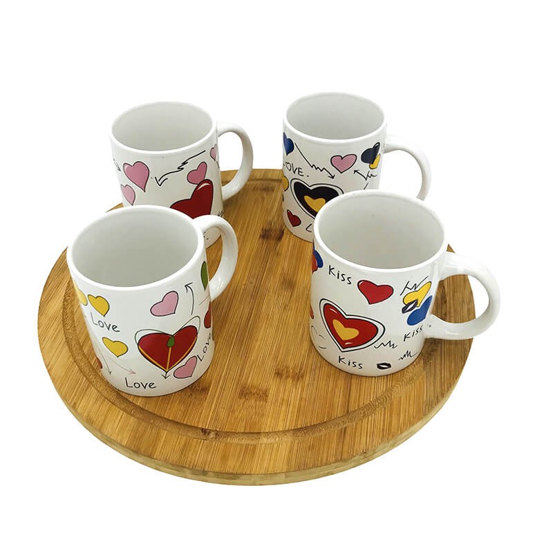 CHOPE - MUG CÉRAMIQUE MOTIF CŒUR ET LOVE –330ML-