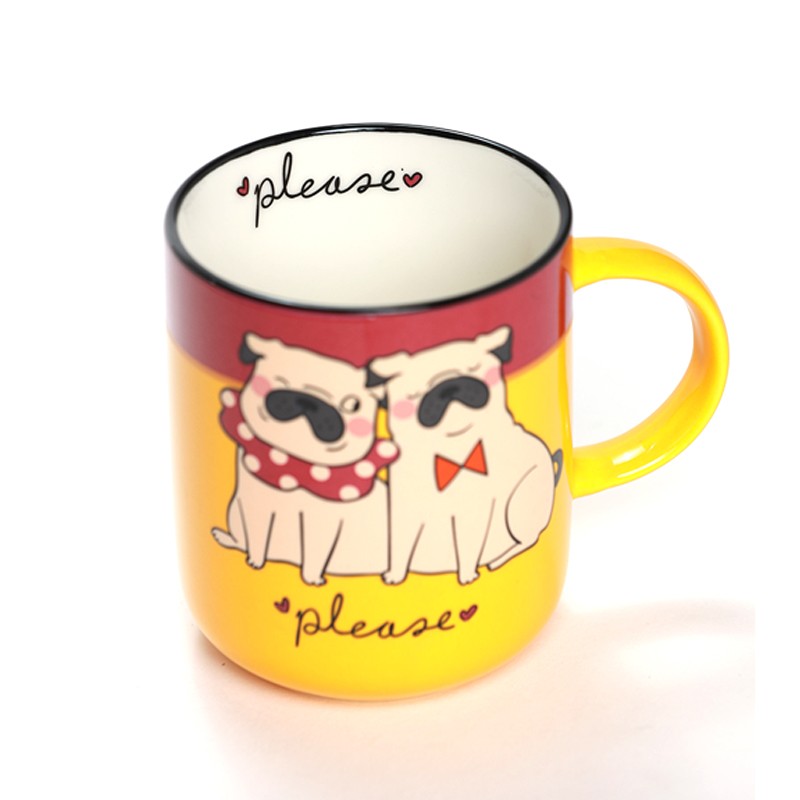 CHOPE - MUG CÉRAMIQUE PLEASE MOTIF CHIENS -400ML-