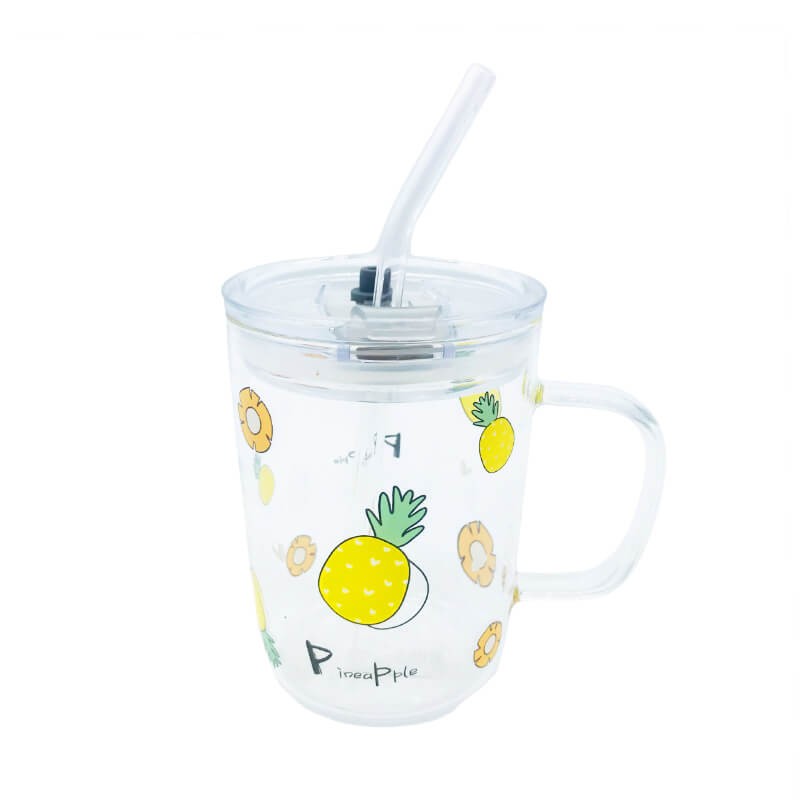 CHOPE - MUG EN VERRE AVEC COUVERCLE -550ML-