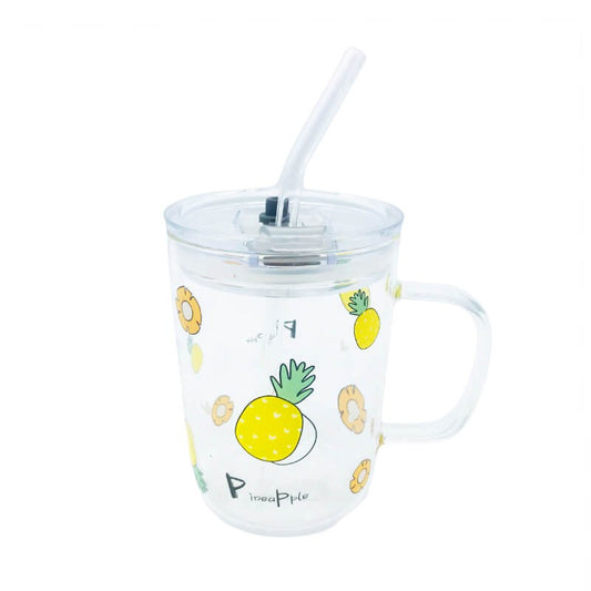 CHOPE - MUG EN VERRE AVEC COUVERCLE -550ML-