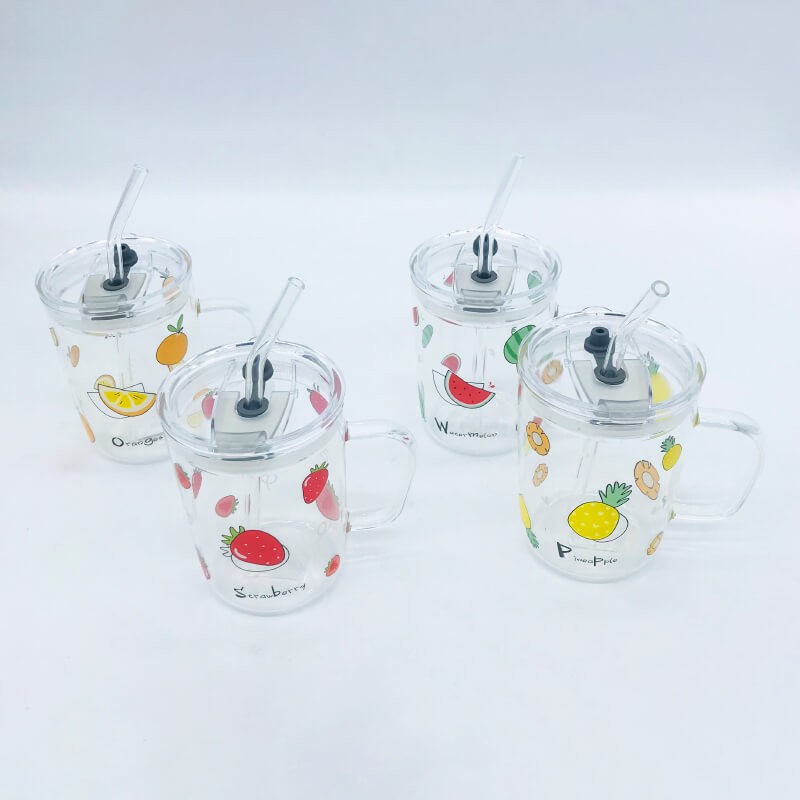 CHOPE - MUG EN VERRE AVEC COUVERCLE -550ML-