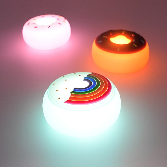 LAMPE DE BUREAU & VEILLEUSE LED ASPECT GÂTEAU DONUTS ARC EN CIEL