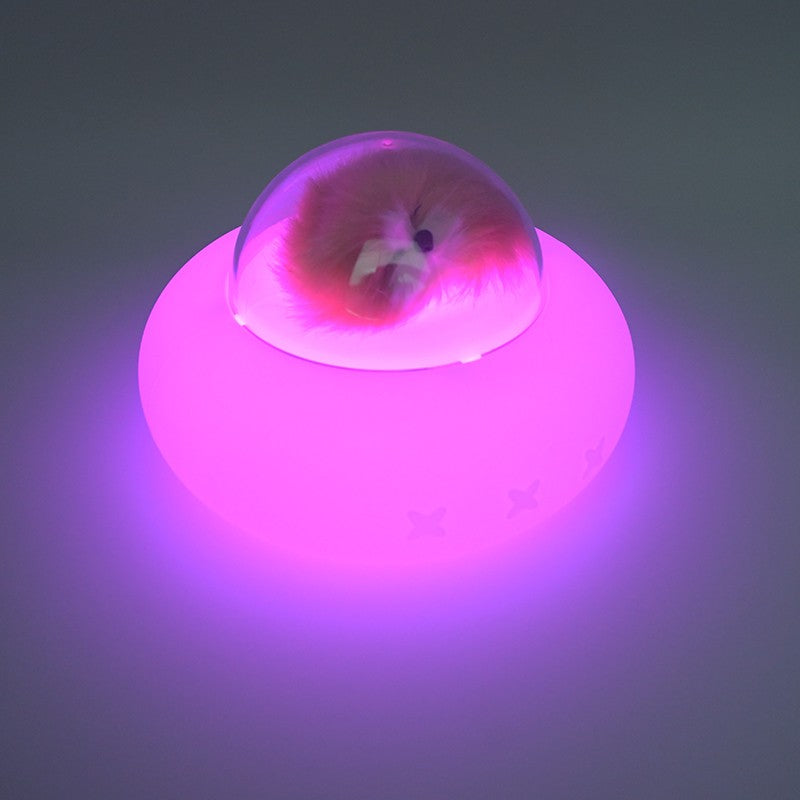 LAMPE DE BUREAU & VEILLEUSE LED ASPECT VAISSEAU AVEC INTERRUPTEUR À COULEURS CHANGEANTES MOTIF CHAT