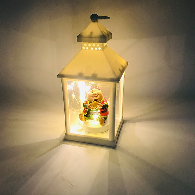 LANTERNE LED AVEC PIECE DECORATIVE EN RESINE - FANANIS-