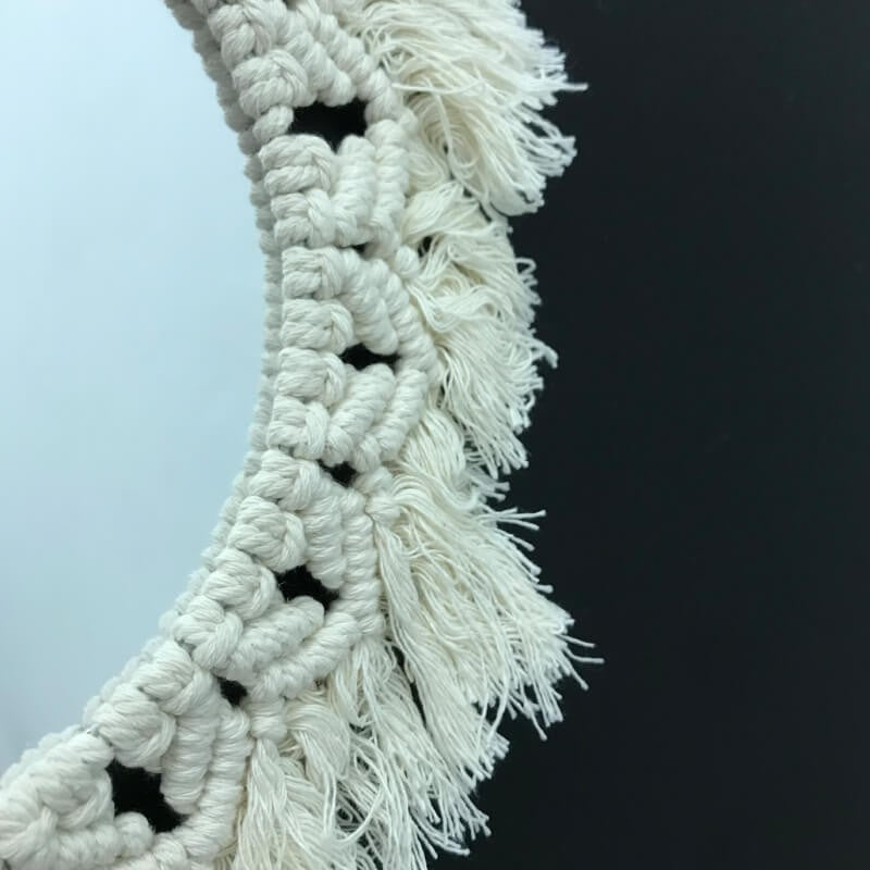 MIROIR AVEC DECORATION EN TEXTILE -32CM-