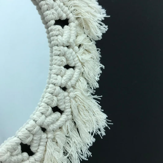 MIROIR AVEC DECORATION EN TEXTILE -32CM-