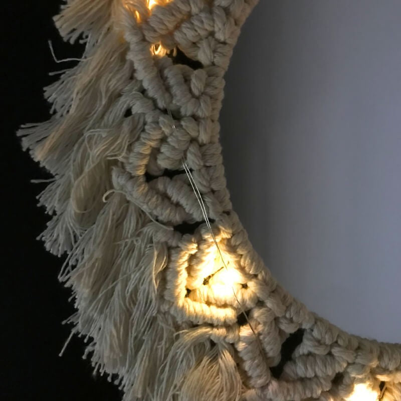 MIROIR AVEC DECORATION EN TEXTILE -32CM-