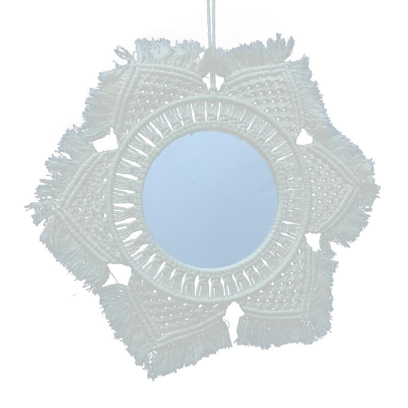 MIROIR AVEC DECORATION EN TEXTILE ETOILE -44CM-