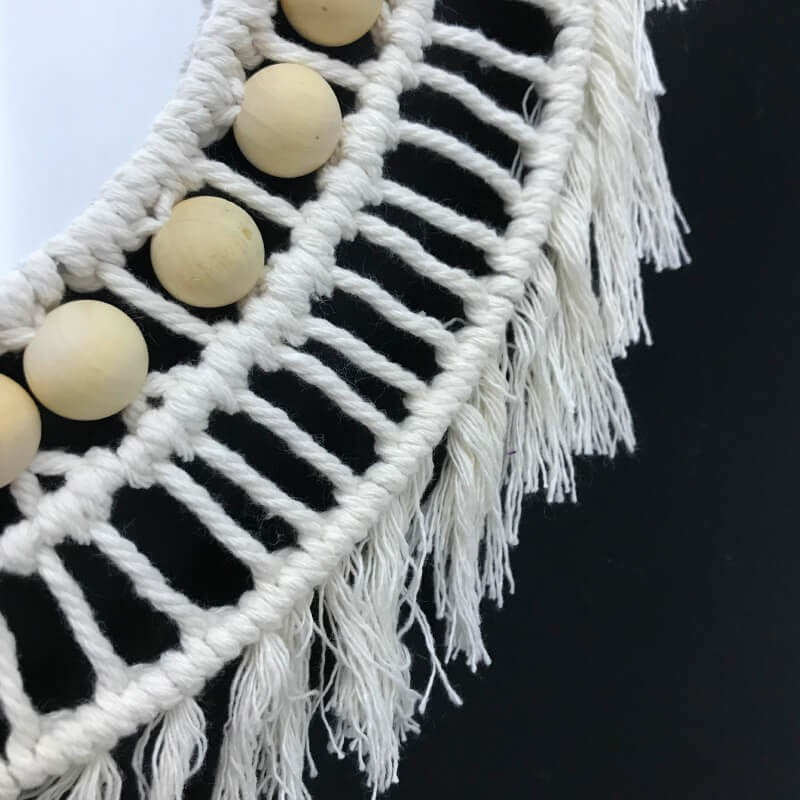 MIROIR AVEC DECORATION EN TEXTILE -38CM-