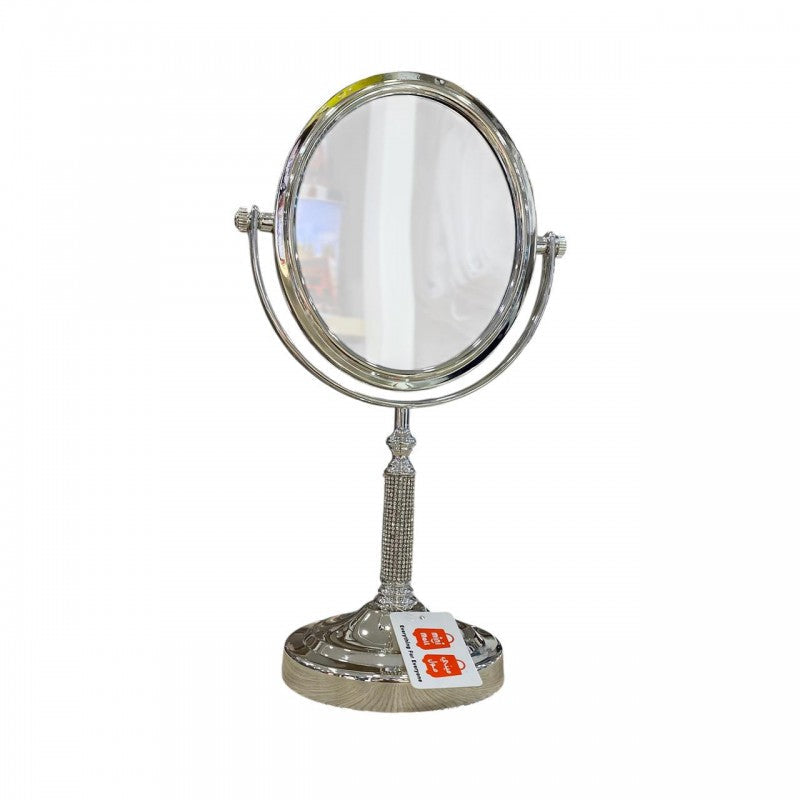 MIROIR OVALE DE TABLE DOUBLE FACE MIROIR DE BUREAU POUR LE MAQUILLAGE LÈPILLATION ET LE RASAGE