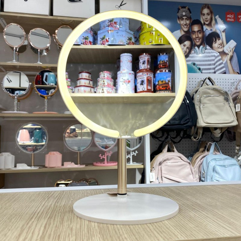 MIROIR ROND DE MAQUILLAGE LED SMART TOUCHE RÈGLABLE 3 COULEURS DE LUMIÈRE HD AVEC USB3 COULEURS