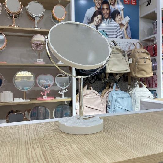 MIROIR ROND DE TABLE DOUBLE FACE MIROIR DE BUREAU POUR LE MAQUILLAGE LÈPILLATION ET LE RASAGE