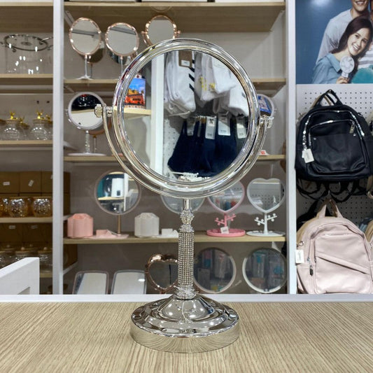 MIROIR ROND DE TABLE DOUBLE FACE MIROIR DE BUREAU POUR LE MAQUILLAGE LÈPILLATION ET LE RASAGE