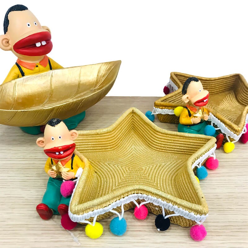 PLATEAU AVEC PIECE DECORATIVE EN RESINE - RAMADHAN-