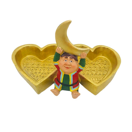 PLATEAU AVEC PIECE DECORATIVE EN RESINE -RAMADHAN-