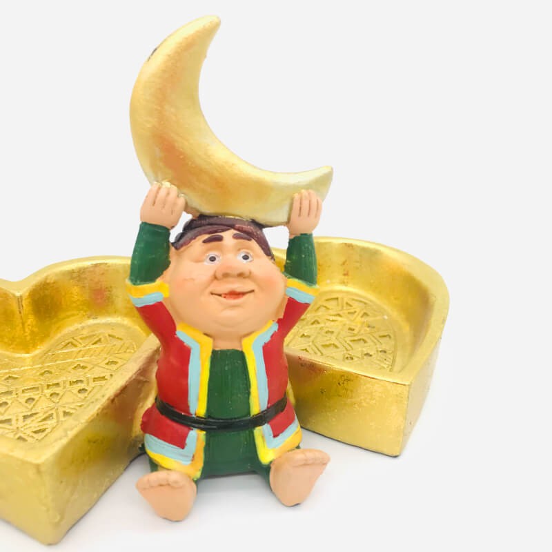 PLATEAU AVEC PIECE DECORATIVE EN RESINE -RAMADHAN-