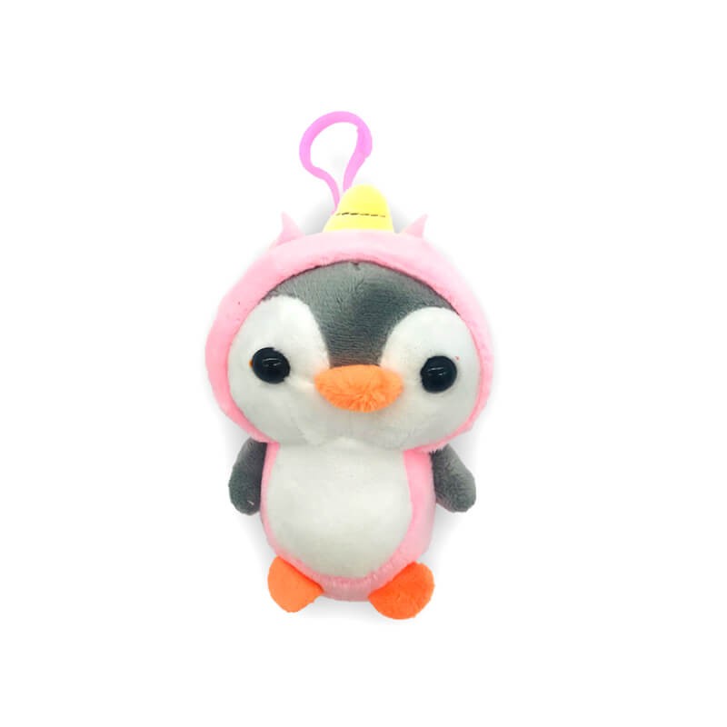 PORTE CLÉS MOTIF PINGOUIN-ROSE