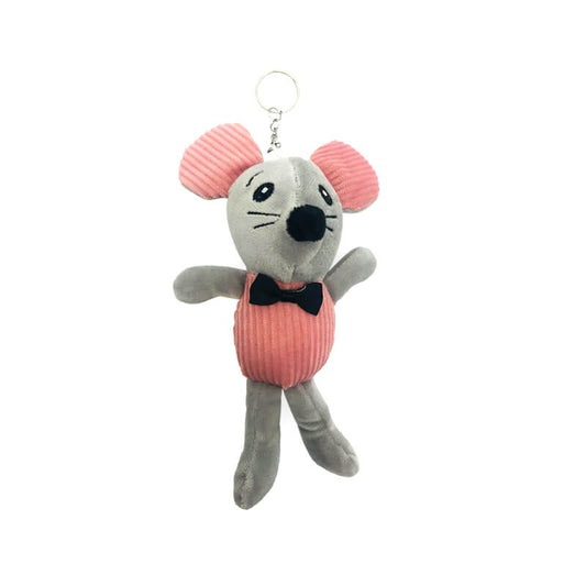 PORTE CLÉS MOTIF SOURIS SAUMON