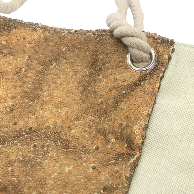 SAC DE PLAGE A PAILLETTES