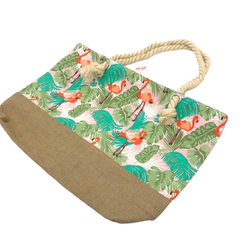 SAC DE PLAGE IMPRIMÉ FLAMINGO