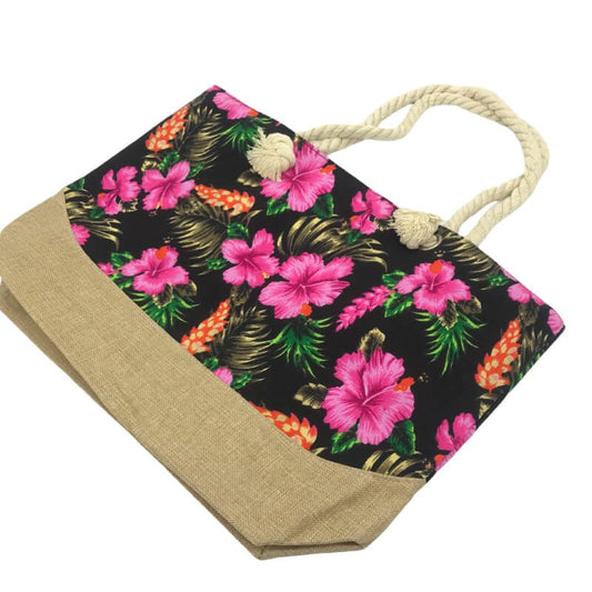 SAC DE PLAGE IMPRIMÉ FLEUR