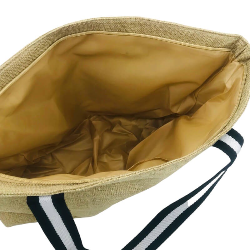 SAC DE PLAGE RAYÉ NOIR