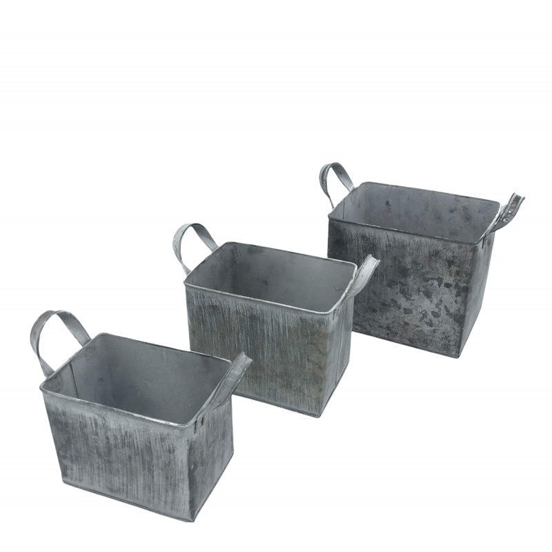 SERIE DE 3 PANIERS METALLQIUES