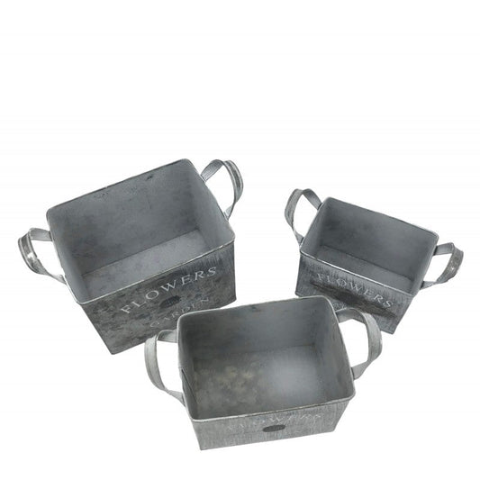 SERIE DE 3 PANIERS METALLQIUES