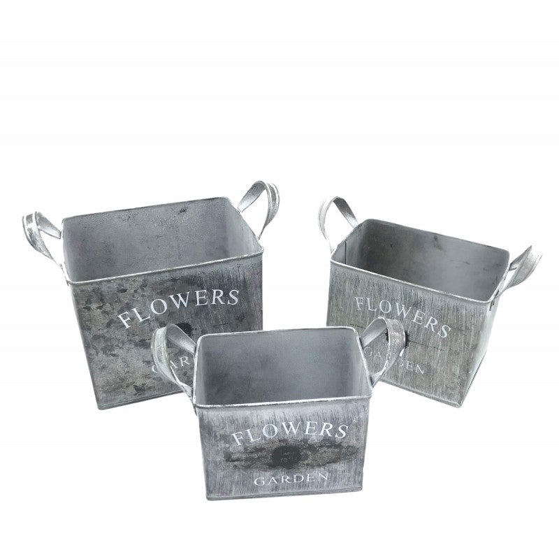 SERIE DE 3 PANIERS METALLQIUES