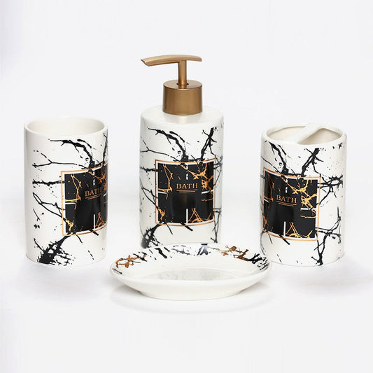 SÉRIE DES ACCESSOIRES SALLE DE BAIN EN CÉRAMIQUE - 4 PCS