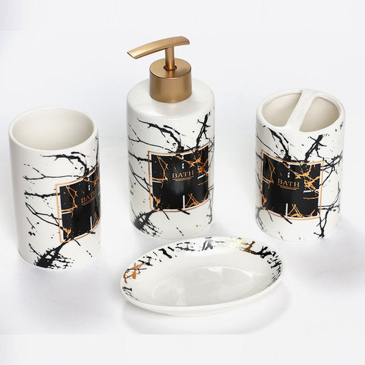 SÉRIE DES ACCESSOIRES SALLE DE BAIN EN CÉRAMIQUE - 4 PCS