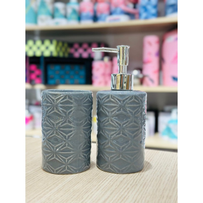 SET ACCESSOIRES DE SALLE DE BAIN 2 PIECES EN CERAMIQUE