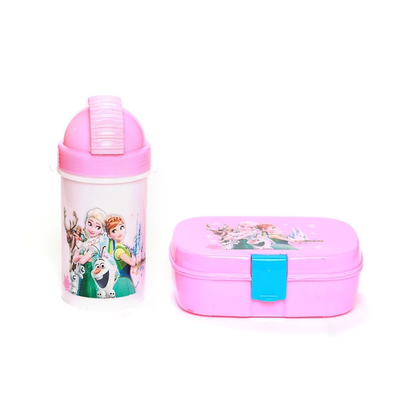 SET BOITE & BOUTEILLE ALIMENTAIRES EN PVC ASPECT REINE DES NEIGES -375ML-