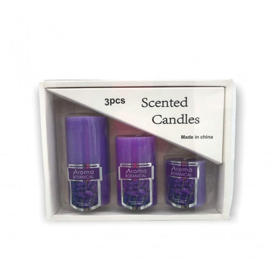 SET DE 3 BOUGIES PARFUMÉ S-EXCELLENTE QUALITE