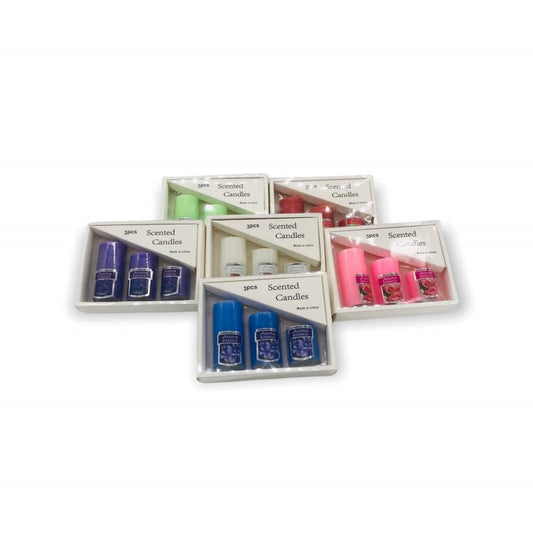 SET DE 3 BOUGIES PARFUMÉ S-EXCELLENTE QUALITE