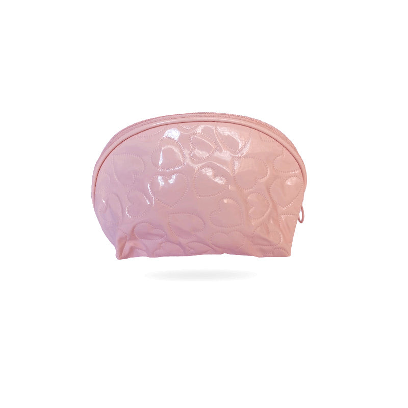 TROUSSE DE MAQUILLAGE DEMI-RONDE EN SIMILI CUIR