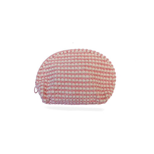 TROUSSE DE MAQUILLAGE DEMI RONDE EN TISSU DOUX